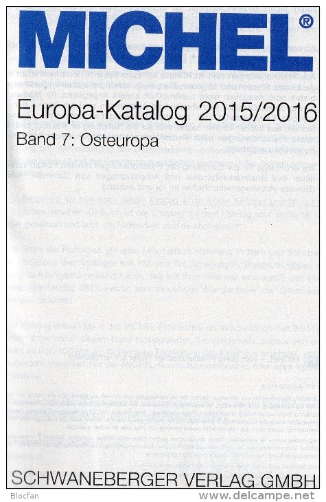 East-Europa Part 7 Stamp Catalogue MICHEL 2015/2016 New 66€ With Polska Russia USSR Sowjetunion Ukraine Moldawia Belarus - Encyclopedia