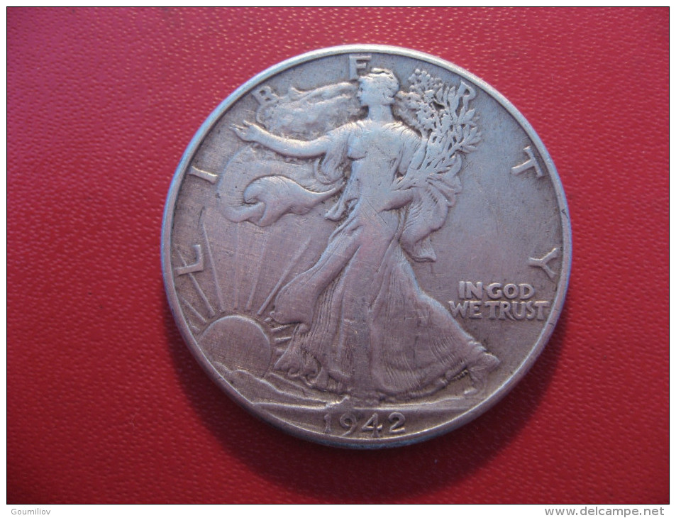 Etats-Unis - USA - Half Dollar 1942 Walking Liberty 4708 - 1916-1947: Liberty Walking