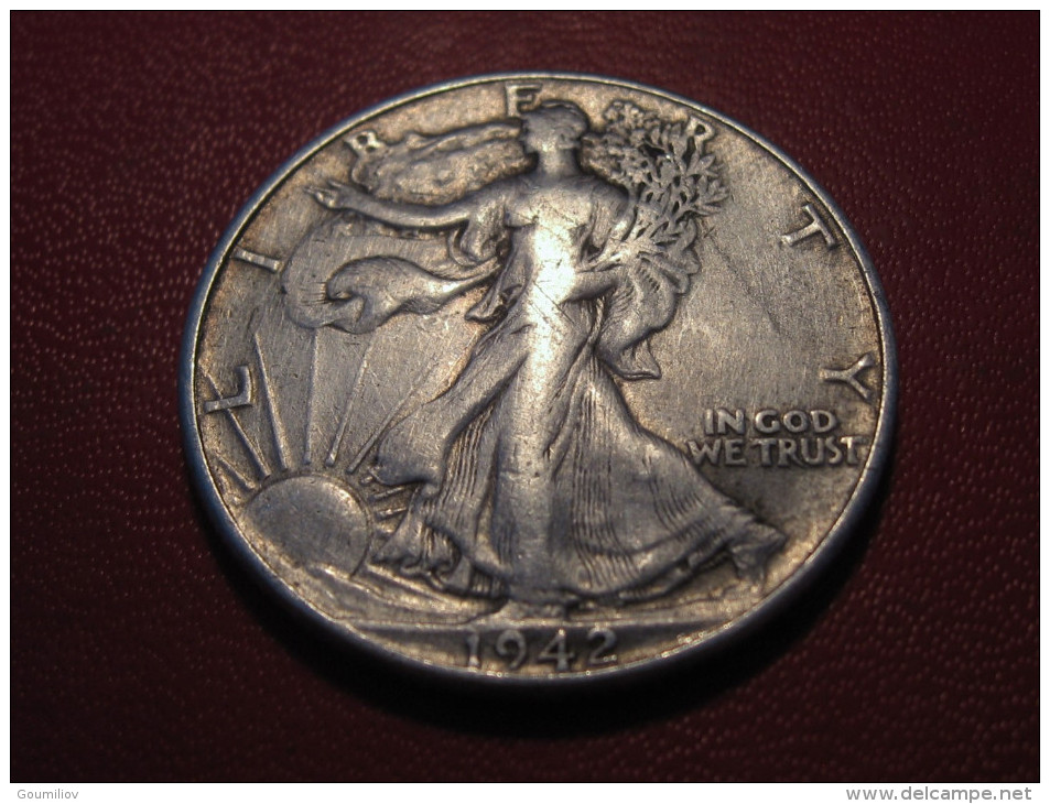 Etats-Unis - USA - Half Dollar 1942 Walking Liberty 4708 - 1916-1947: Liberty Walking (Liberté Marchant)