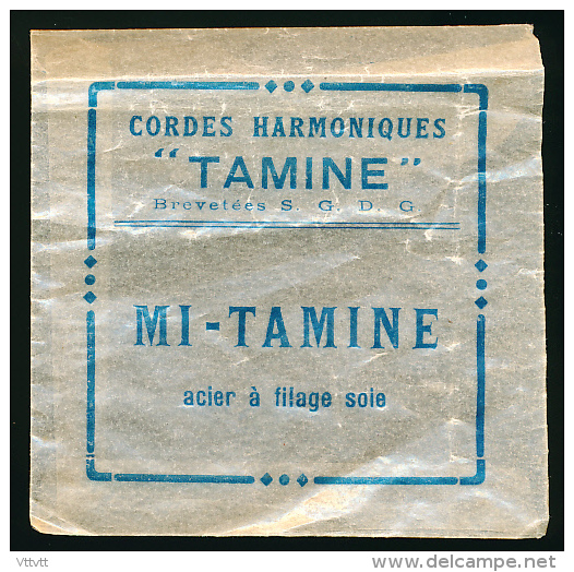 Instrument : Ancienne Pochette Pour Corde Harmonique TAMINE, Acier à Filage Soie, Mi-Tamine - Accessories & Sleeves