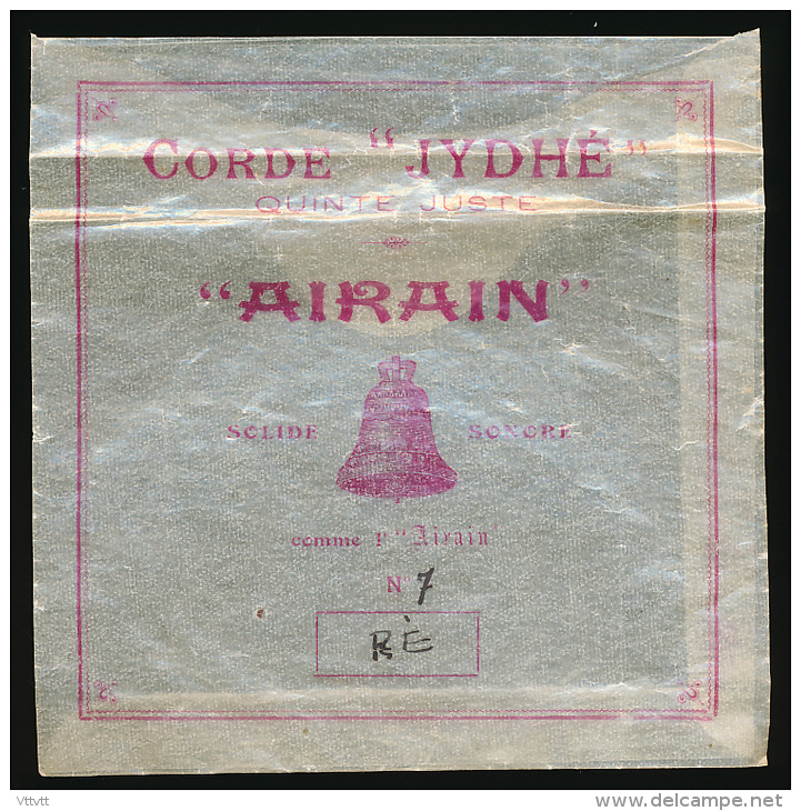 *Instrument : Ancienne Pochette Pour Corde JYDHE, Quinte Juste, AIRAIN, N° 7, Ré - Accessoires, Pochettes & Cartons