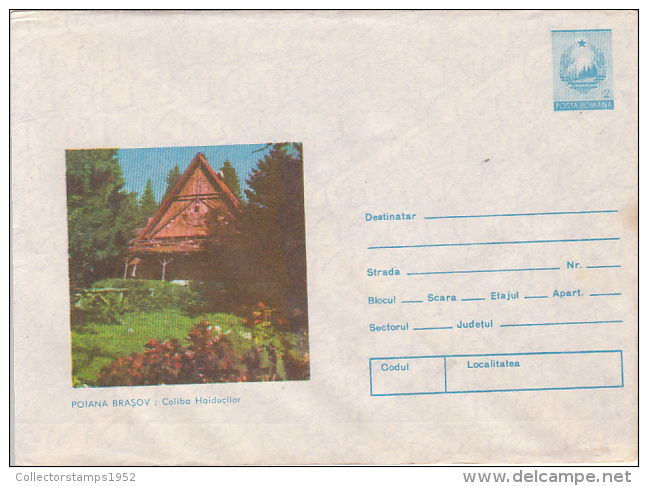 30519- POIANA BRASOV- DACIAN BARN RESTAURANT, COVER STATIONERY, 1985, ROMANIA - Hôtellerie - Horeca