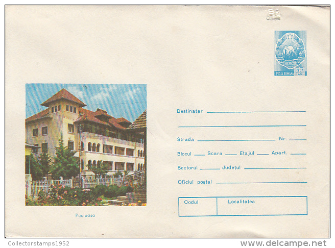 30532- PUCIOASA SPA TOWN, HOTEL, COVER STATIONERY, 1974, ROMANIA - Hôtellerie - Horeca
