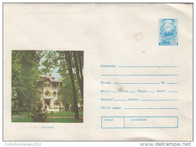 30533- PUCIOASA SPA TOWN, HOTEL, COVER STATIONERY, 1974, ROMANIA - Hôtellerie - Horeca
