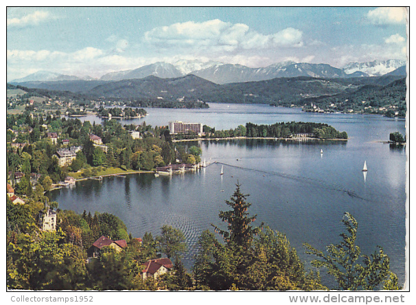 30538- PORTSCHACH- SPA TOWN, PANORAMA, LAKE, SAILING - Pörtschach