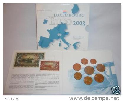 Luxembourg 2003 : BU Officiel Avec Les 8 Pièces De 1c à 2€ - Luxemburg