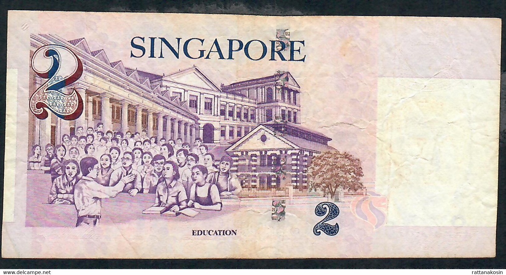 SINGAPORE  P38 2 DOLLARS 1999     VF  NO P.h. - Singapore