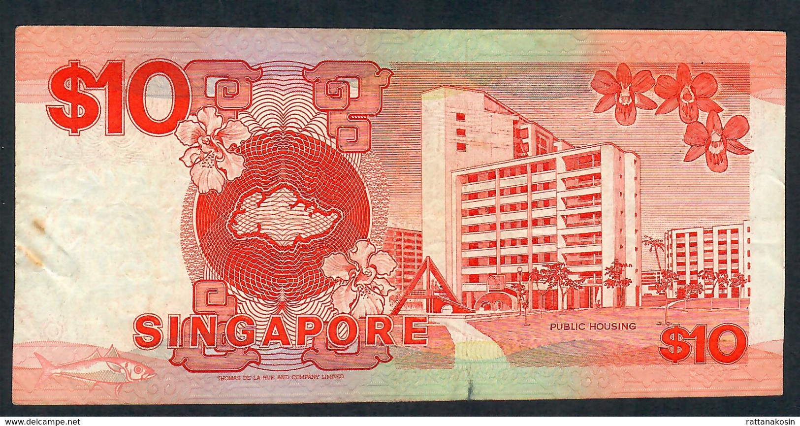 SINGAPORE  P20 10  DOLLARS 1988  #B/24   VF  1 P.h. - Singapour