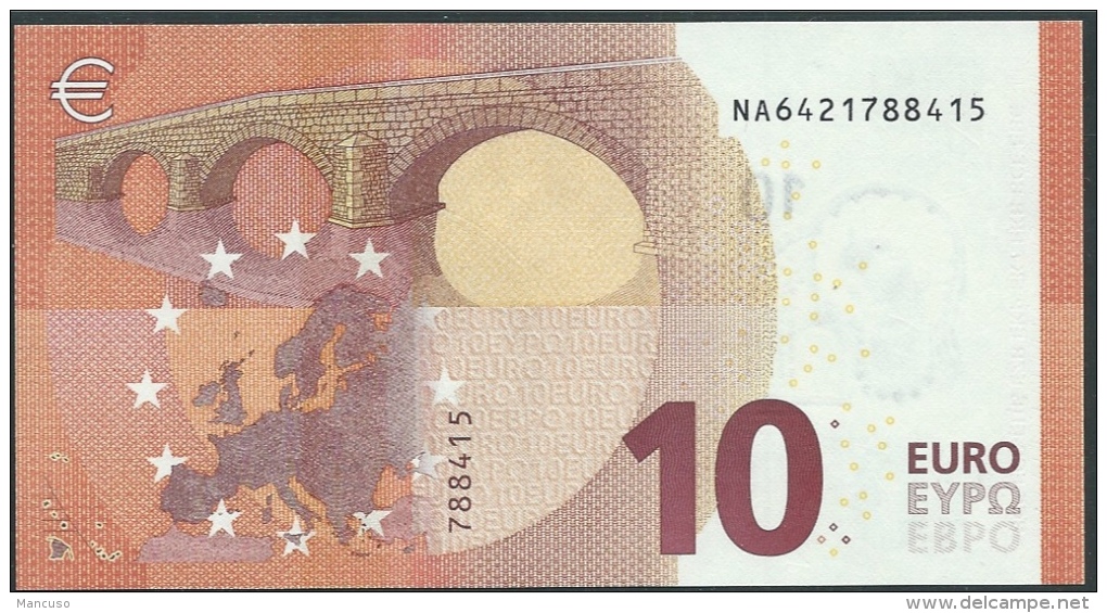AUSTRIA  10 EURO  NA N005 D6   DRAGHI   UNC - 10 Euro
