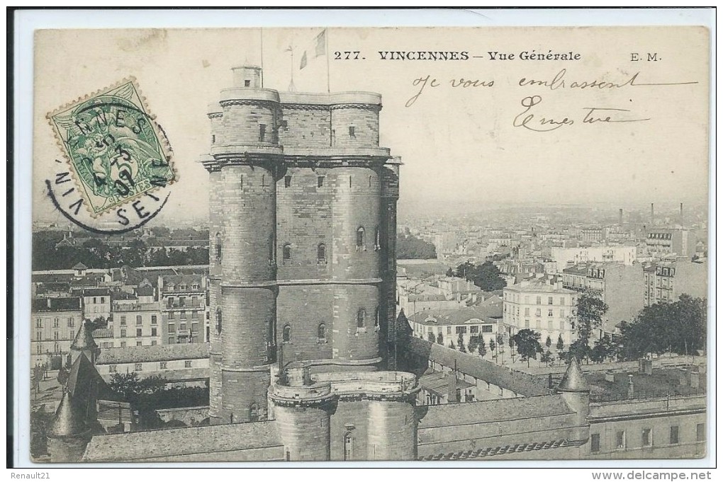 Vincennes-Vue Générale-(CPA) . - Vincennes