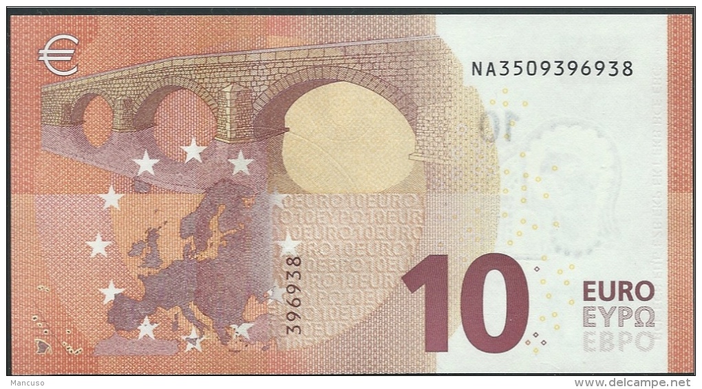 AUSTRIA  10 EURO  NA N002 E3   DRAGHI   UNC - 10 Euro