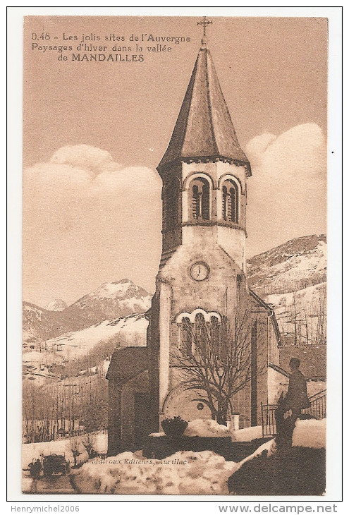 Cantal - 15 - Hiver Vallée De Mandailles église 1926 - Other & Unclassified