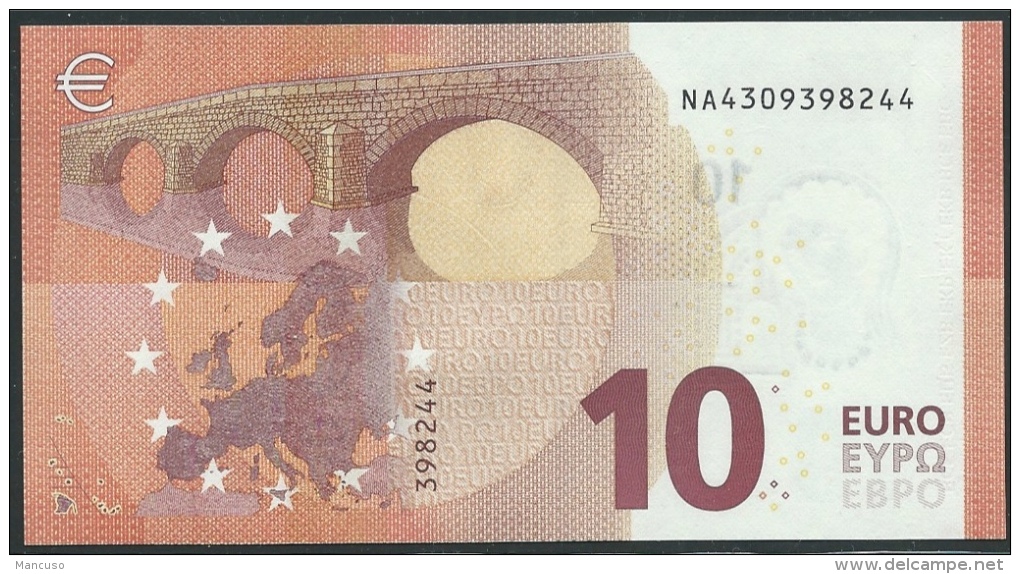 AUSTRIA  10 EURO  NA N002 C4   DRAGHI  UNC - 10 Euro