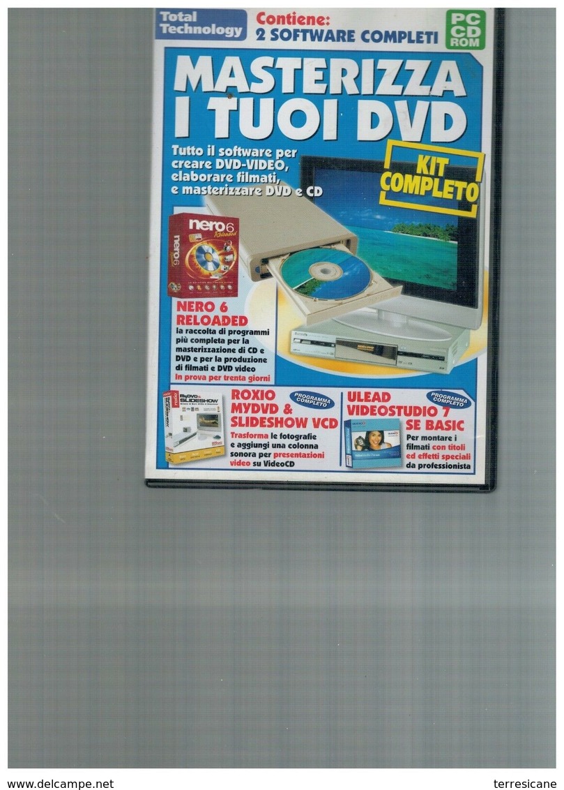 CD ROM COFANETTO MASTERIZZA I TUOI DVD NERO 6 ROXIO MYDVD & SLIDESHOW ULEAD VIDEOSTUDIO 7  WIN - CD