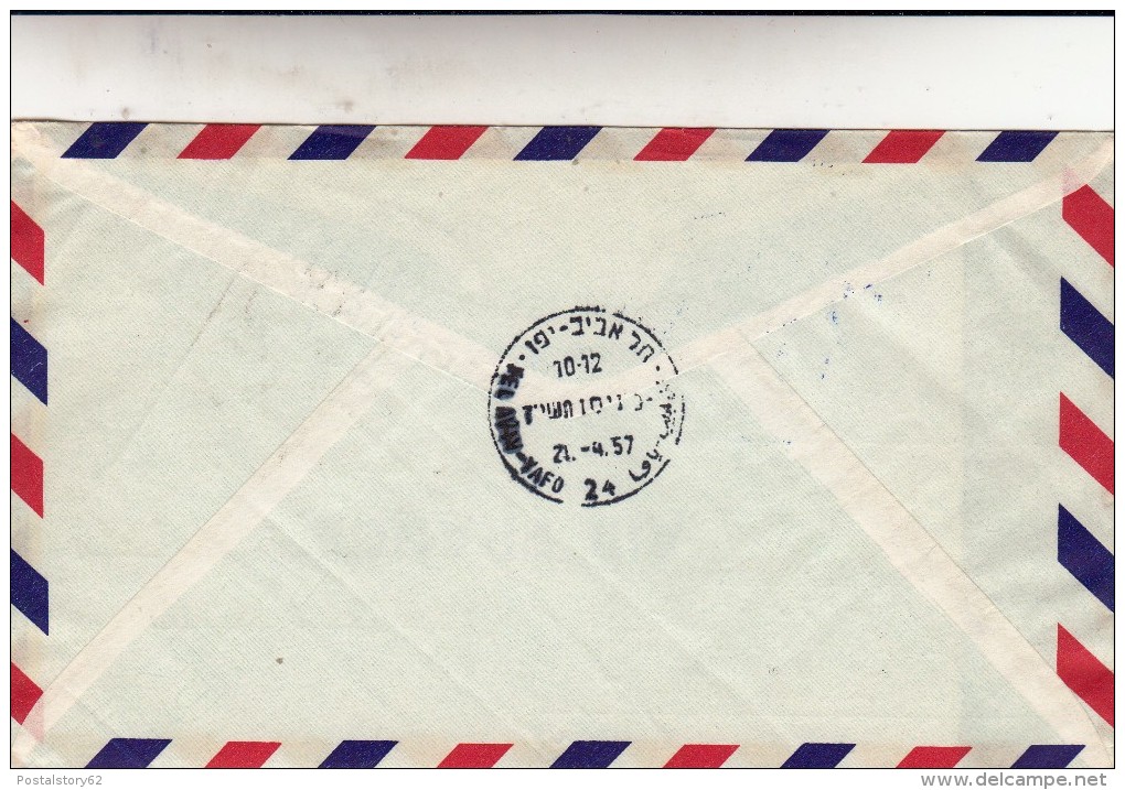 Tokio To Tel Aviv. Premier Liaison Postale Direct. 2 Cover Du 18 Aprile 1957 - Cartas & Documentos