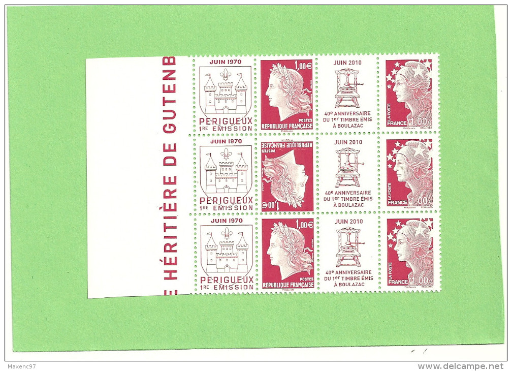 BEAUJARD CHEFFER TETE BECHE SALON DU TIMBRE 2010 DANS UN BLOC DE 6 - Unused Stamps