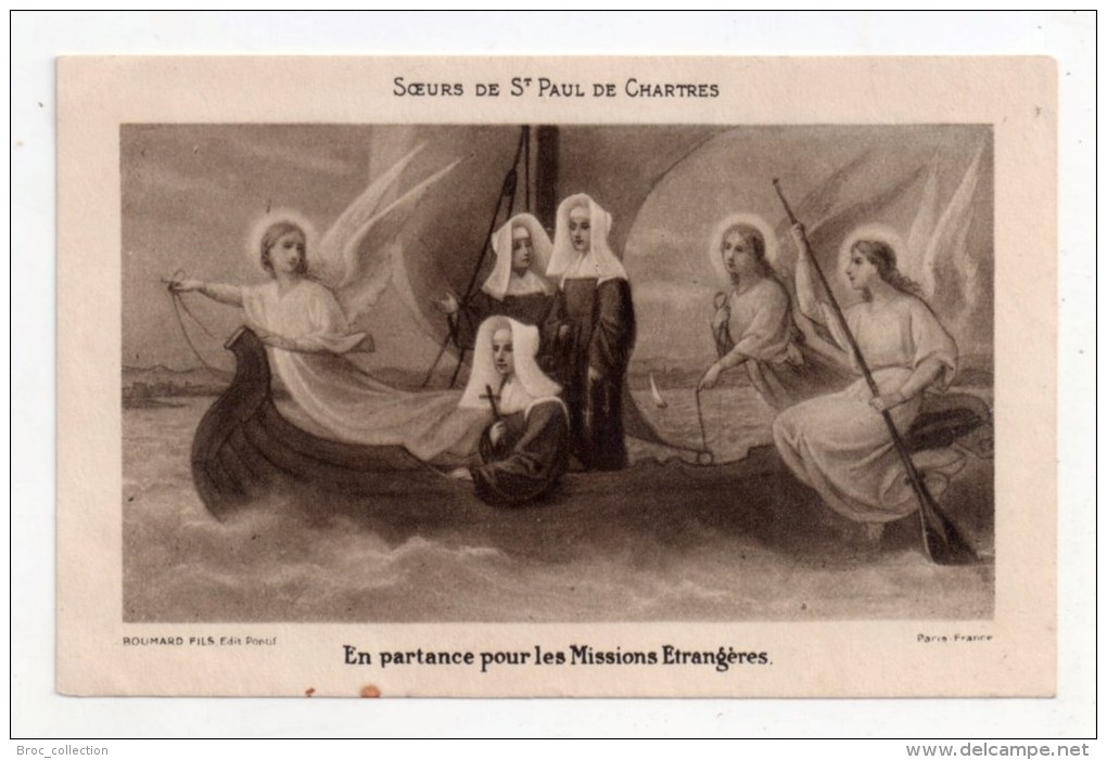 Image Pieuse Soeurs De Saint Paul De Chartres En Partance Pour Les Missions étrangères - Images Religieuses