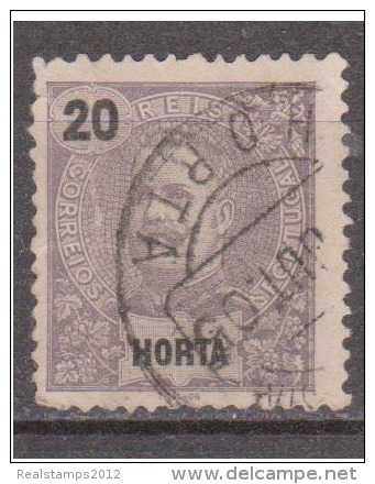 HORTA (Açores) - 1897,  D. Carlos I.   20 R.    D. 11 3/4 X 12  (o)  MUNDIFIL  Nº 17 - Horta