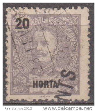 HORTA (Açores )- 1897,  D. Carlos I.   20 R.    D. 11 3/4 X 12  (o)  MUNDIFIL  Nº 17 - Horta