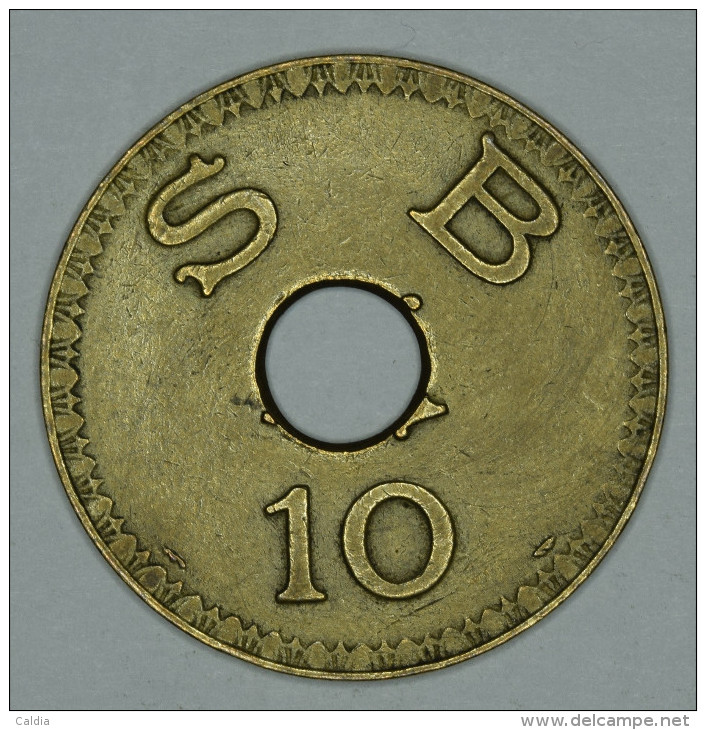 Monaco Jeton Token 10 FRANCS Troué - ST DES BAINS DE MER - "" CERCLE Des ÉTRANGERS "" # 2 - Autres & Non Classés