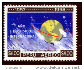 PERU 1957 International Geophysical Year, 1v** - Internationaal Geofysisch Jaar