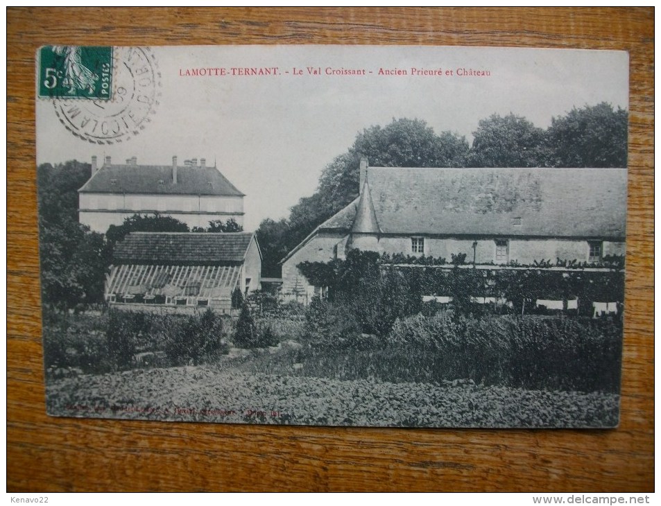 Carte Assez Rare Lamotte-ternant , Le Val Croissant , Ancien Prieuré Et Château - Autres & Non Classés