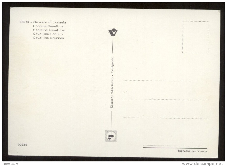GENZANO DI LUCANIA - POTENZA - FONTANA CAVALLINA - FONTANA CON LAVANDAIE. - Potenza
