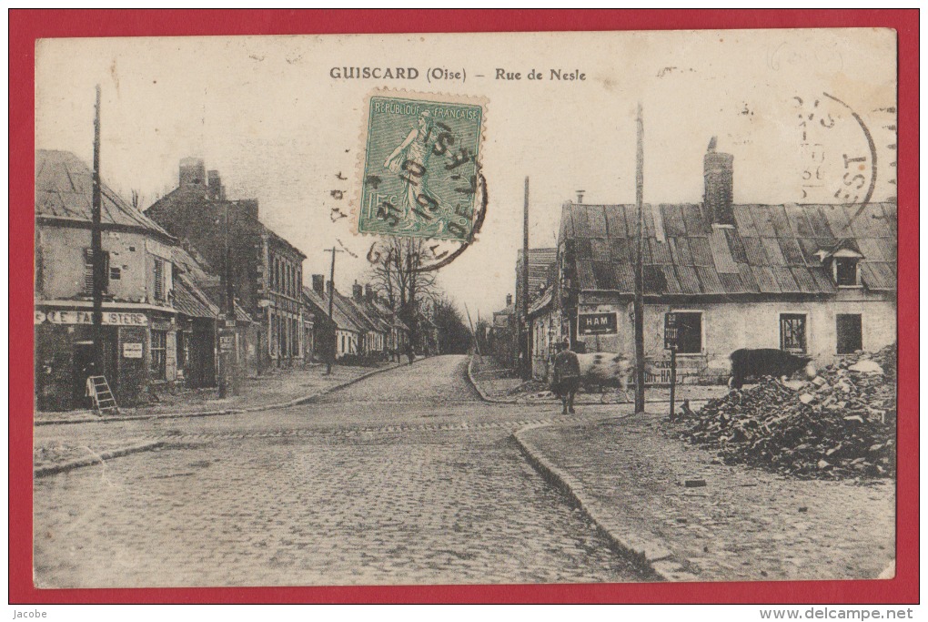 Guiscard Rue De Nesle.carte écrite - Guiscard