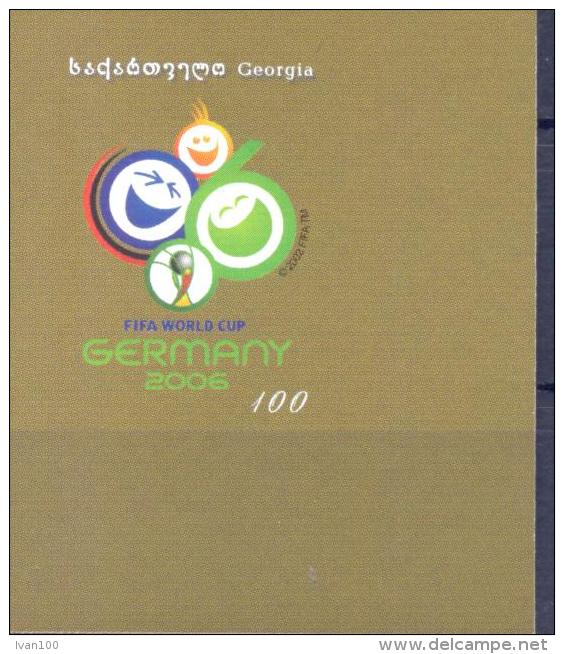 2005. Georgia, World Football Cup Germany'2006, ERROR, 1v IMPERFORATED, Mint/** - Georgia