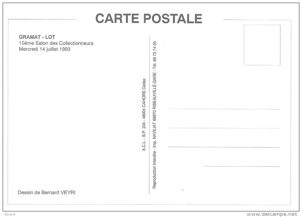 CPA . ILLUSTRATEUR .  B. VEYRI . CARICATURE LEOTARD  .BOURSE TOUTES COLLECTION GRAMAT 1993.BE - Veyri, Bernard