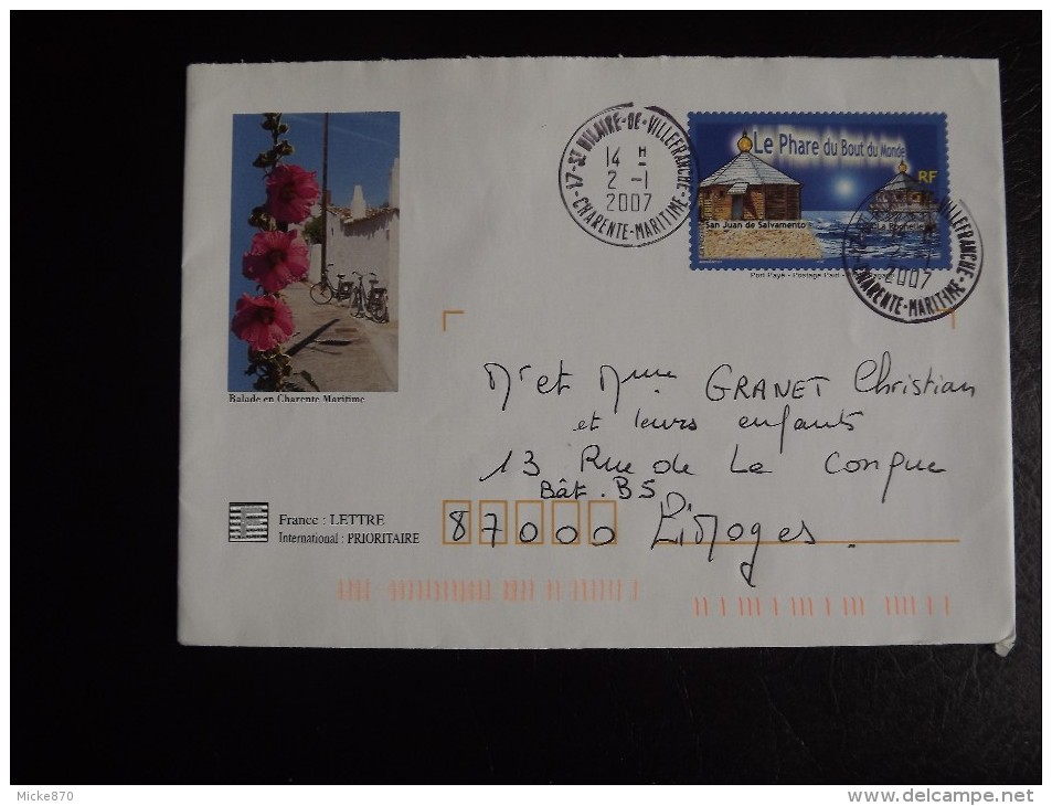 France Enveloppe Entier Postal Phare Du Bout Du Monde Balade En Charente Maritime - 1961-....