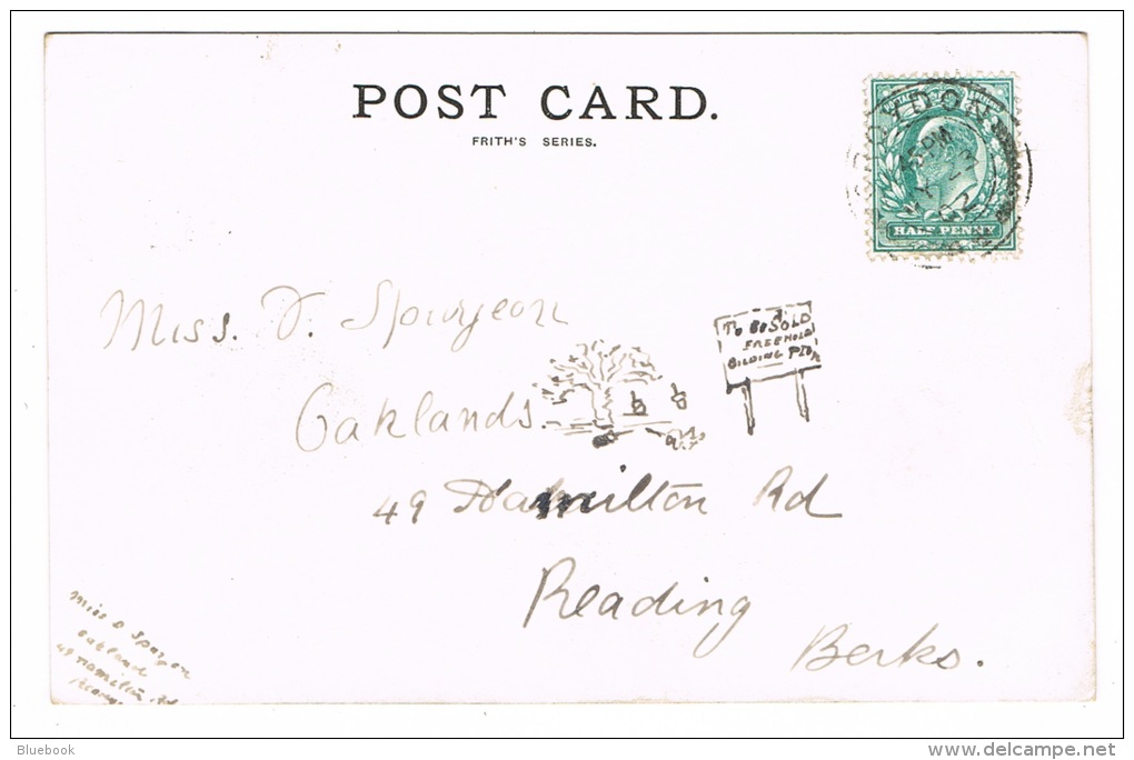 RB 1059 - 1902 Hand Illustrated Reading Addressed Spurgeon Postcard - George Street Croydon Surrey - Surrey