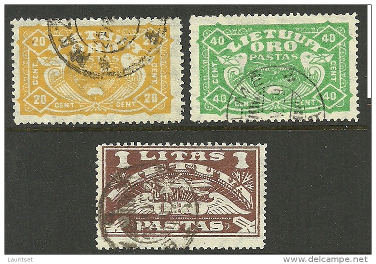 LITAUEN Lithuania 1924 Michel 220 - 221 & 223 O - Lituanie