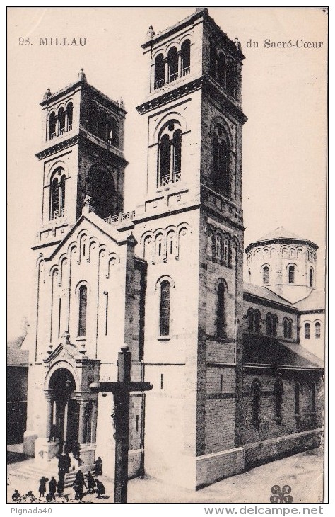 Cp , 12 , MILLAU , Église Du Sacré-Cœur - Millau