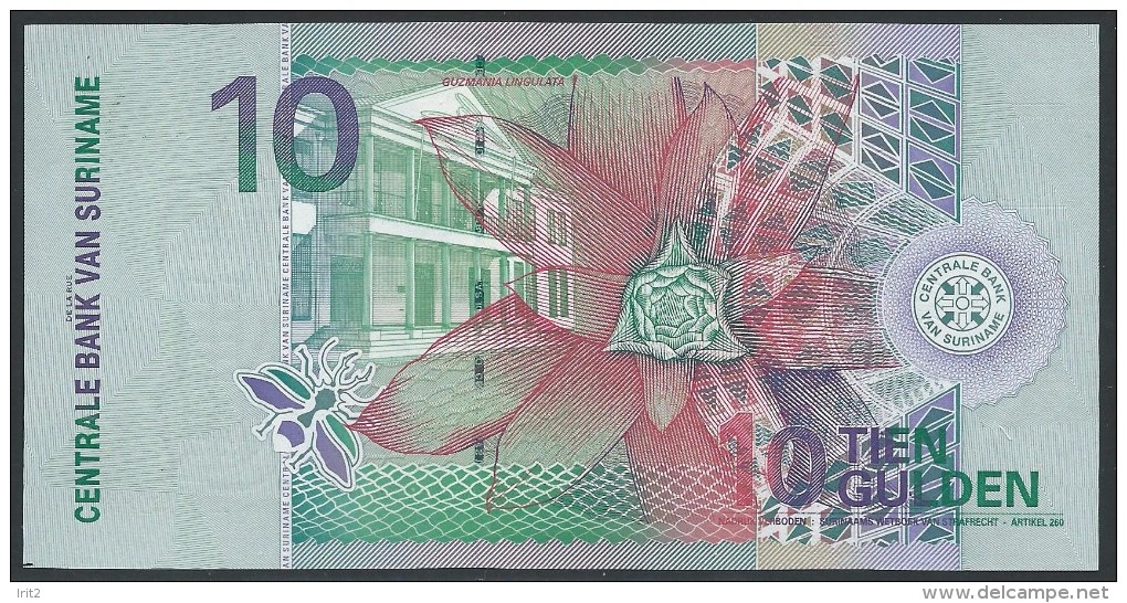 BANKNOTES  2000 SURINAME 10 GULDEN - Suriname