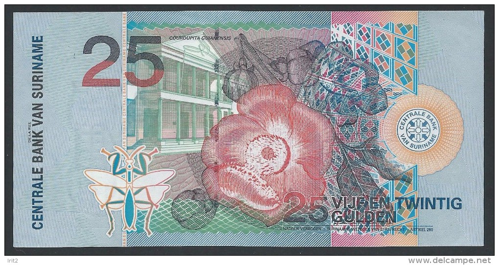 BANKNOTES  2000 SURINAME 25 GULDEN - Surinam