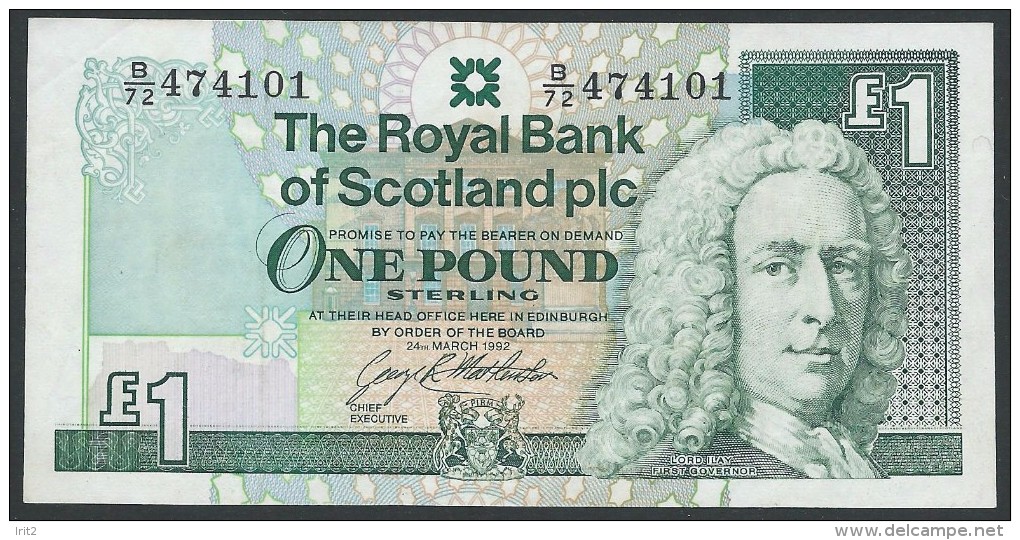 BANKNOTES 1992 SCOTLAND-SCOZIA  1 POUND - 1 Pound