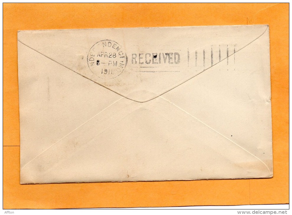 Canada 1911 Cover Mailed To USA - Cartas & Documentos