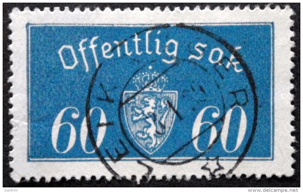 Norway 1935  Minr.19  II   34mm X18,5mm  LEIKANGER 3-1-1939  ( Lot C 154 ) - Officials