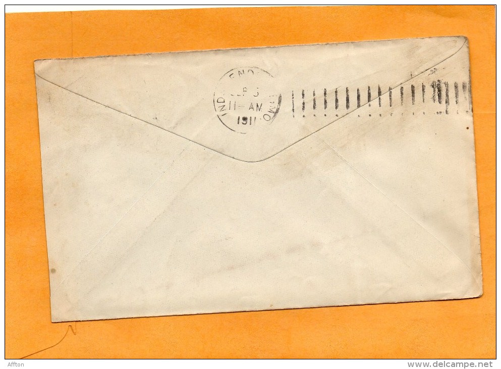 Canada 1911 Cover Mailed To USA - Cartas & Documentos