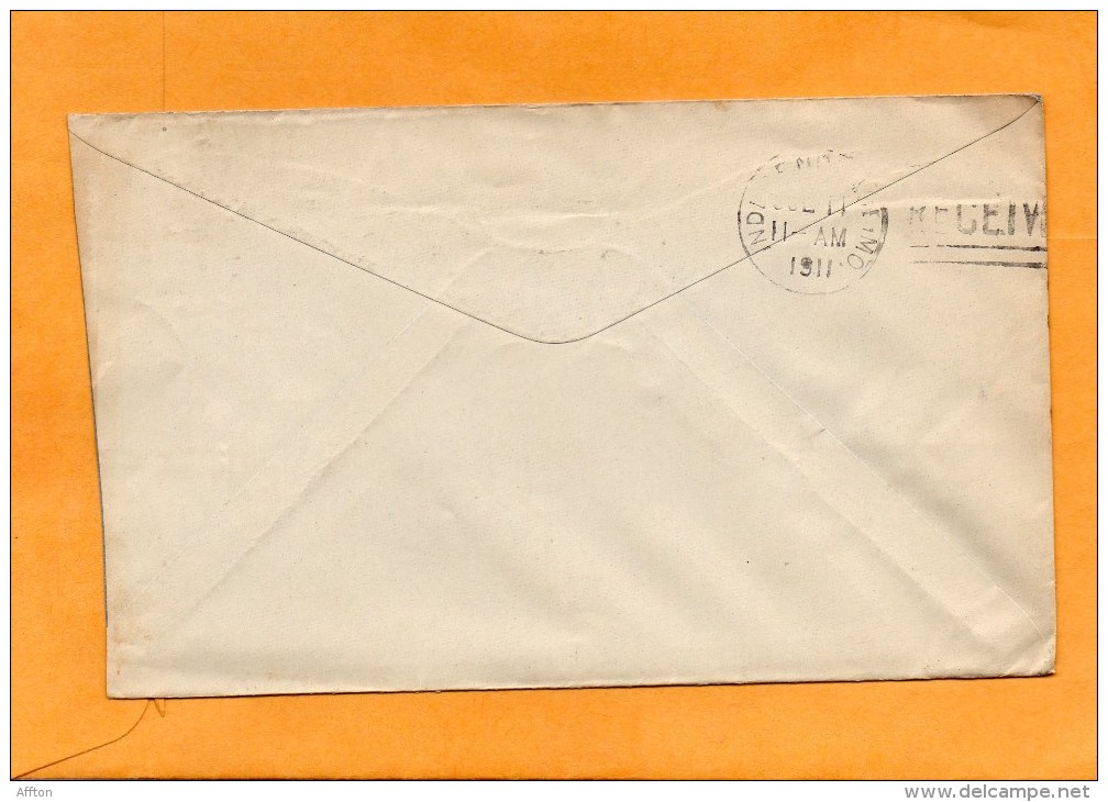 Canada 1911 Cover Mailed To USA - Brieven En Documenten