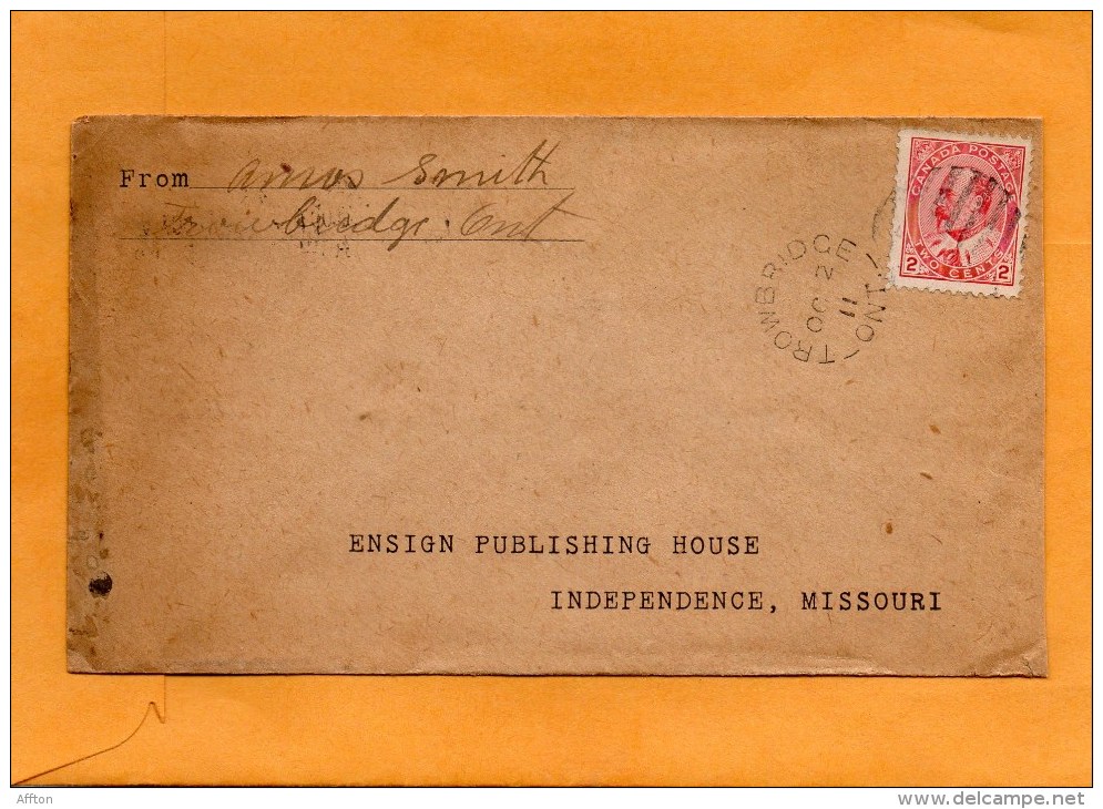 Canada 1911 Cover Mailed To USA - Brieven En Documenten