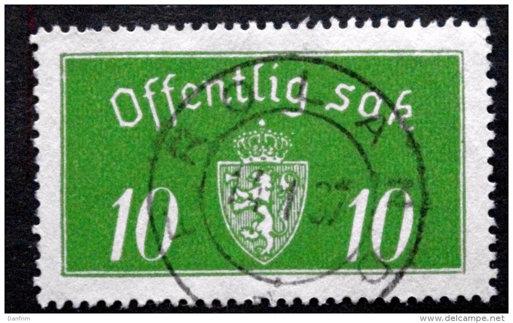 Norway 1934  Minr.12  II   34mm X18,5mm FROLAND 14-1-1937  ( Lot C 245 ) - Officials