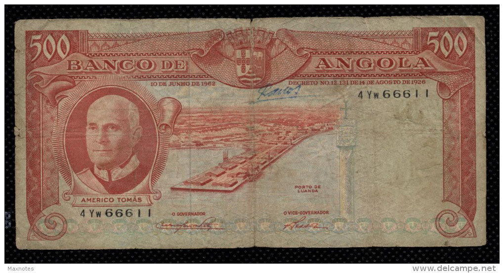 ANGOLA :  500 Escudos - 1962 - P95 - Angola