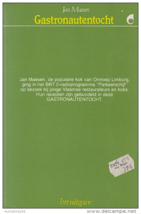 Jan MAESEN - Gastronautentocht - Sachbücher