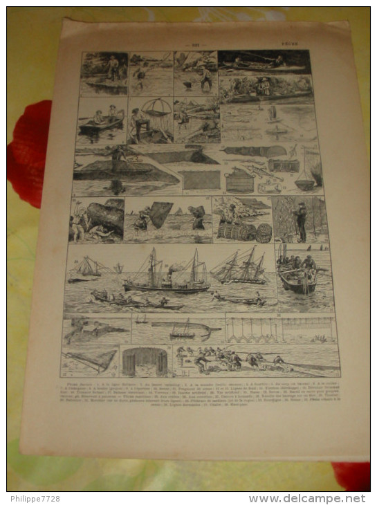 Page Illustrée  La Pêche   1920/24 - Pesca