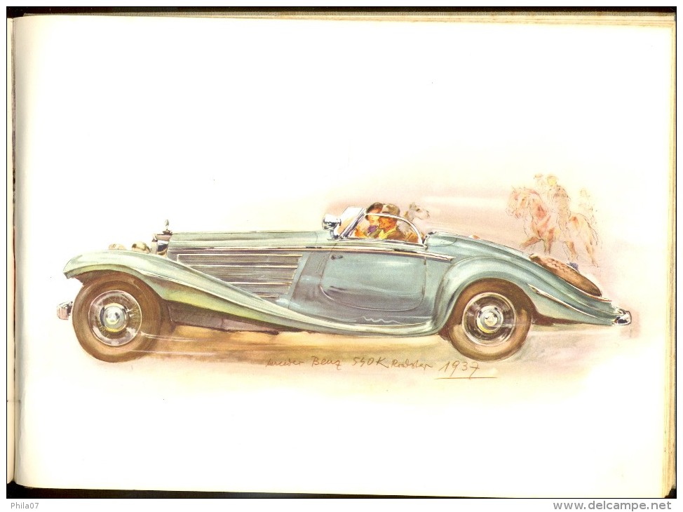 Illustrated Book Mercedes-Benz, lot of interesting illustration of various type of Mercedes-Benz