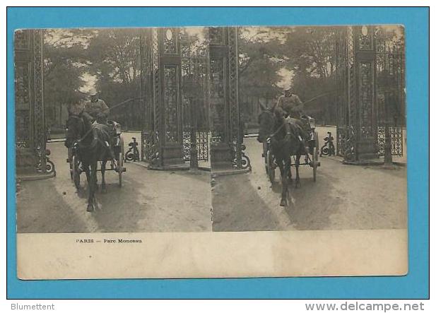 CPA - Vue Stéréoscopique - Parc Monceau PARIS - Parken, Tuinen