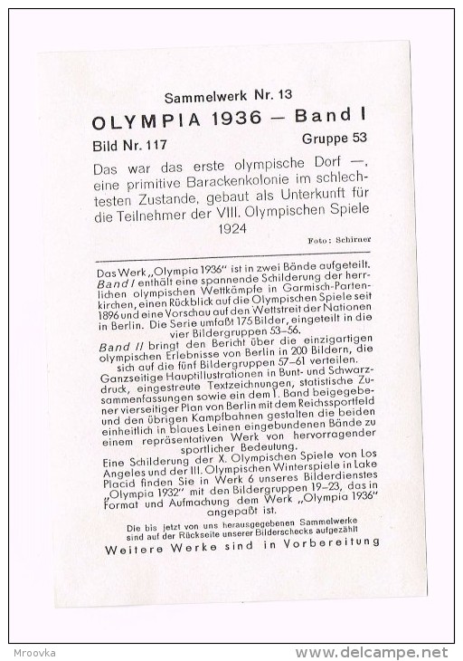 OLYMPIA 1936 - Village Olympique - Sport