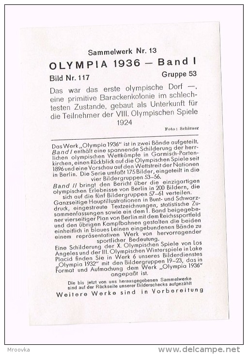 OLYMPIA 1936 - Village Olympique - Sports
